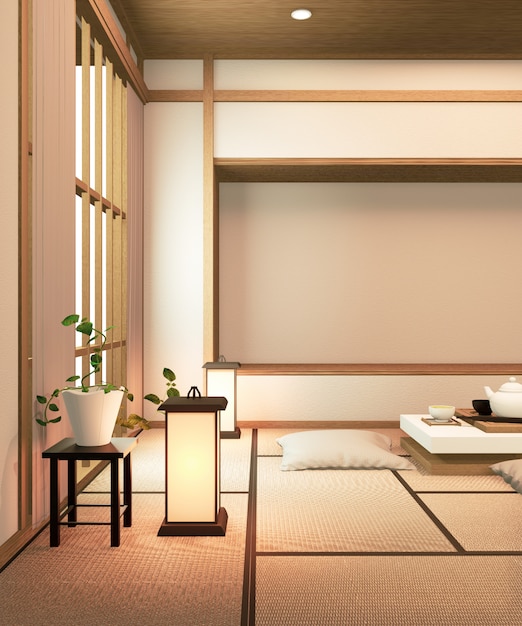 3d rendering of Japan room design