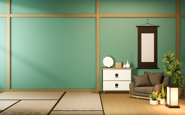 3d rendering of Japan room design