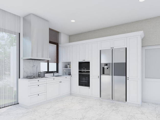 3D визуализация кухонного помещения