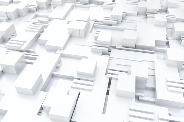 3D-rendering kubussen board structuur circuit achtergrond