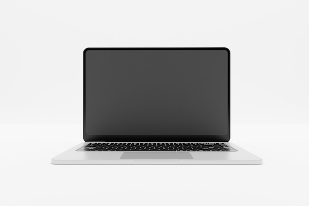 3d rendering of laptop mock up