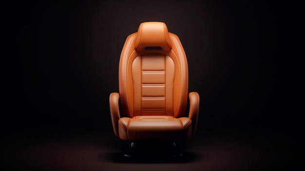 3D rendering of a leather car seat Generative AI