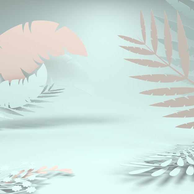 3D rendering of leaves