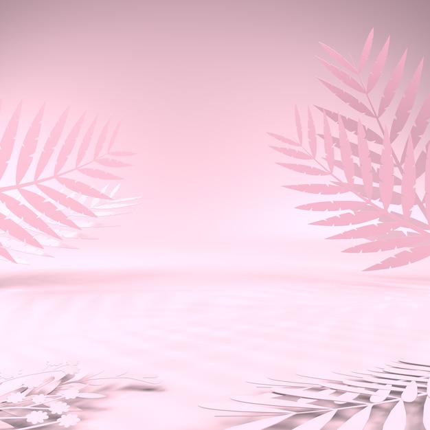 Photo 3d rendering of leaves