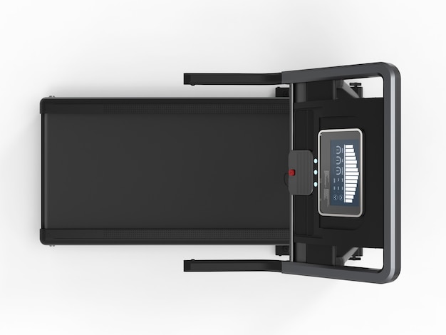 3D-rendering loopband of lopende machine op witte achtergrond