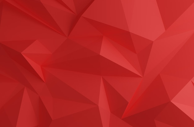 3d rendering low poly background Abstract red low poly background