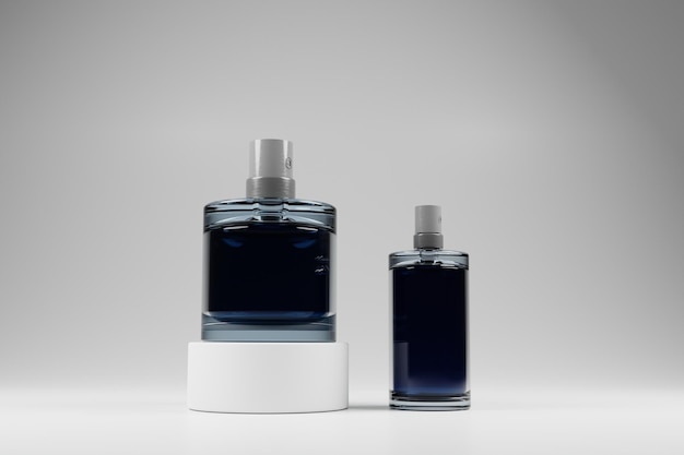 3D-rendering luxe parfumfles op witte achtergrond