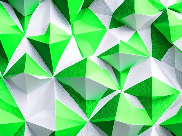 Photo 3d rendering luxury green and white geometric abstract background image download