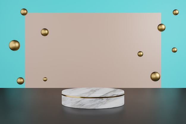 3d rendering of a marble pedestal