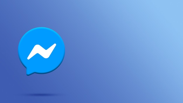 3d rendering Messenger logo