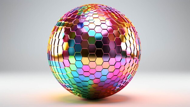 3D rendering metallic ball