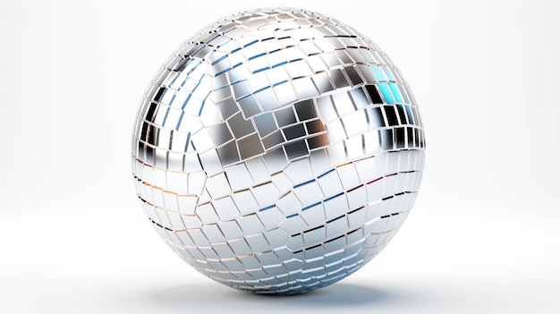 3D rendering metallic ball