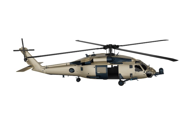 3d rendering military combat helicopter