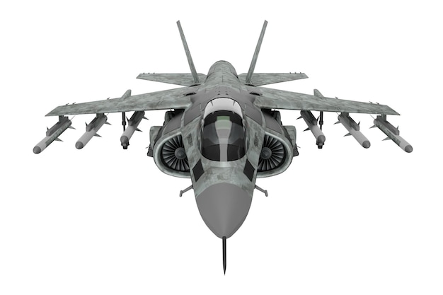 3d rendering military jet combat air vehicle concept