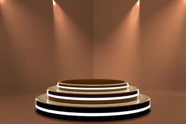 3d rendering minimal background scene with podium for product display