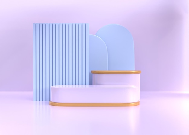 3d Rendering Minimal Geometric Podium For Product Showcase