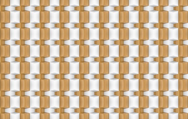 3d rendering. minimal modern wood square grid  design tiles wall  background.