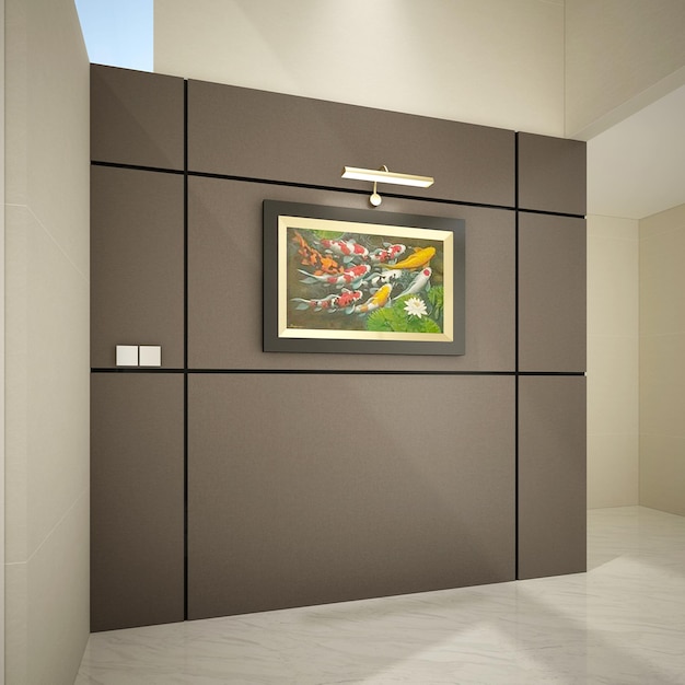 3D Rendering of Minimalist and Excellent Panel Interior Design