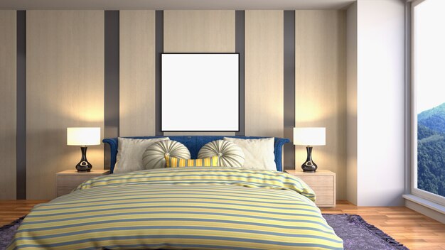 3d rendering of a modern bedroom