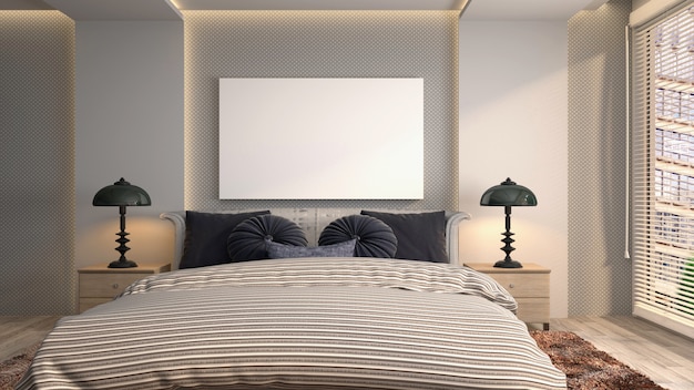 3d rendering of a modern bedroom