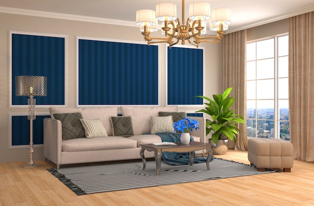 3d rendering of a modern livingroom