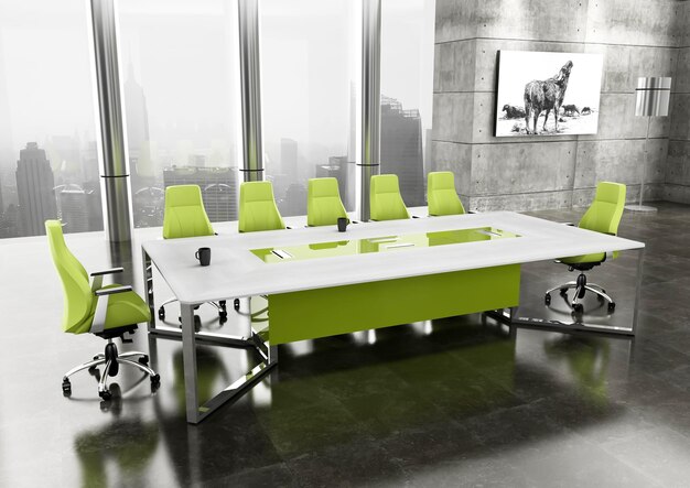 3d rendering modern meeting room interior design inspiration