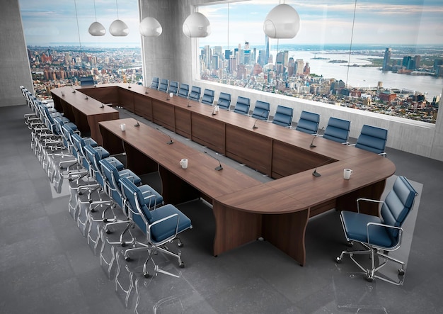 3d rendering modern meeting room interior design inspiration