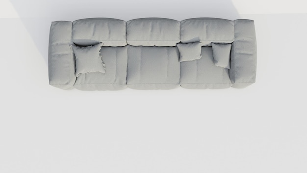 Photo 3d rendering of a modern sofa