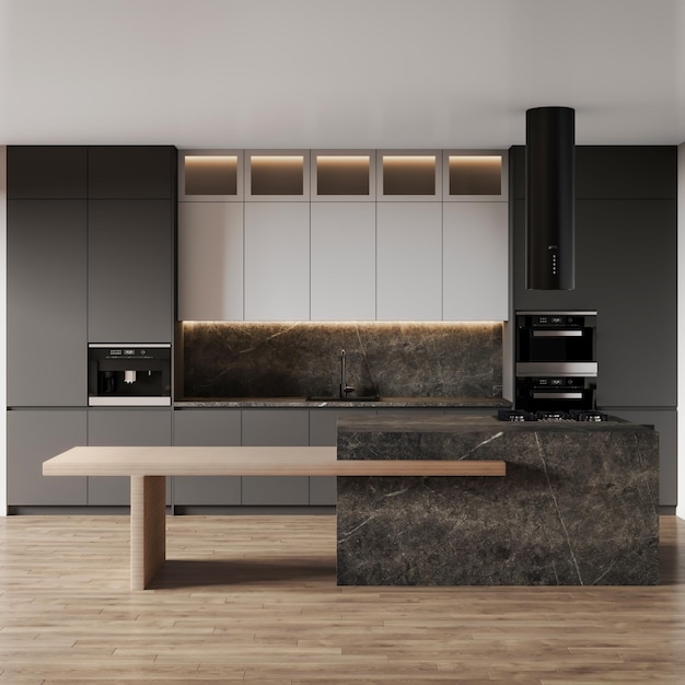 3D rendering moderne keuken interieur inspiratie