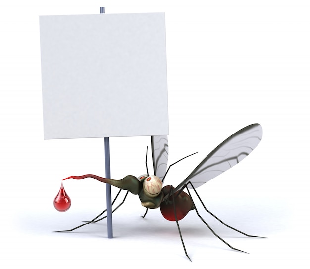 3D rendering of mosquito