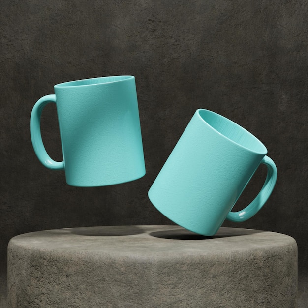 3d rendering mug for mockup