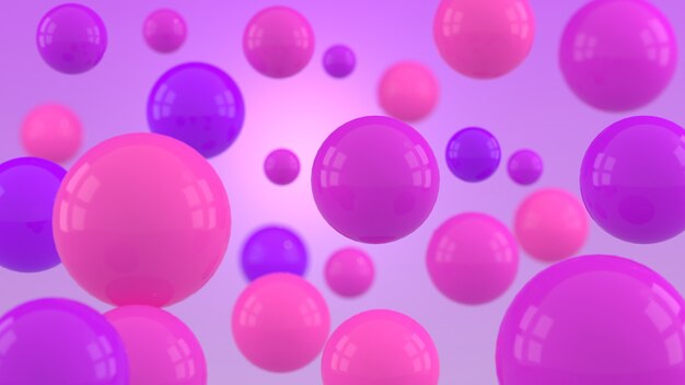 3d rendering of multicolored spheres