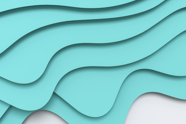 3d rendering multilayer paper cut illustration background