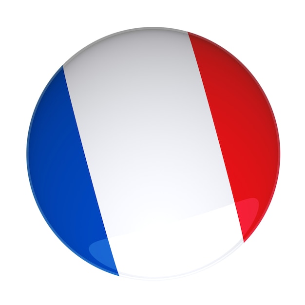 写真 フランス国旗の付いたバッジの3dレンダリング