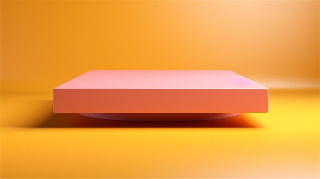 사진 보라색 배경에 분홍색 포디움의 3d 렌더링 제품 프레젠테이션 플랫폼