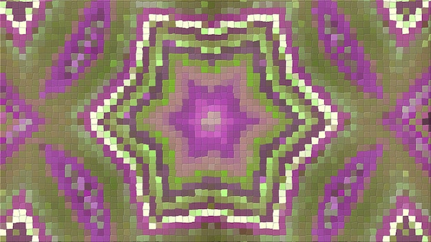 Фото 3d рендеринг абстрактного рисунка из мозаики