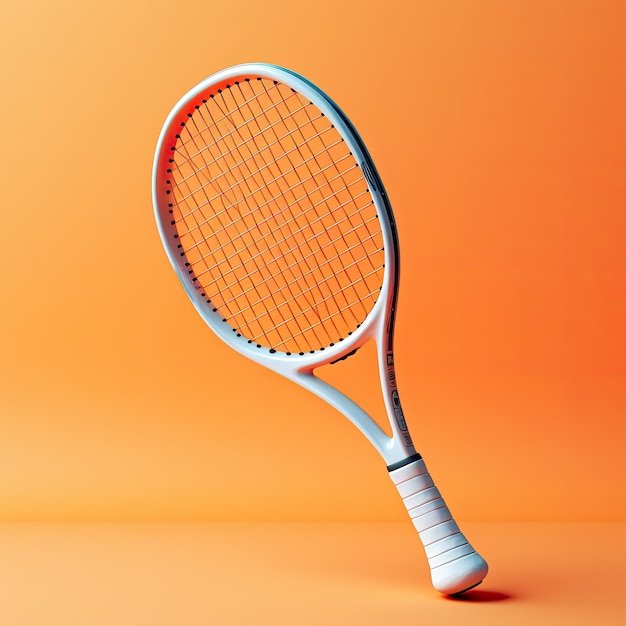 写真 孤立したテニス ラケットの 3 d レンダリング