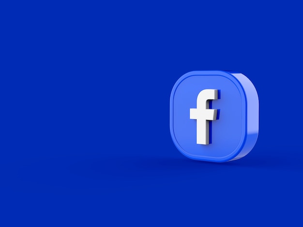 Фото 3d-рендеринг логотипа facebook