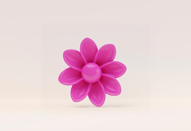 写真 ピンクの花の3dレンダリング