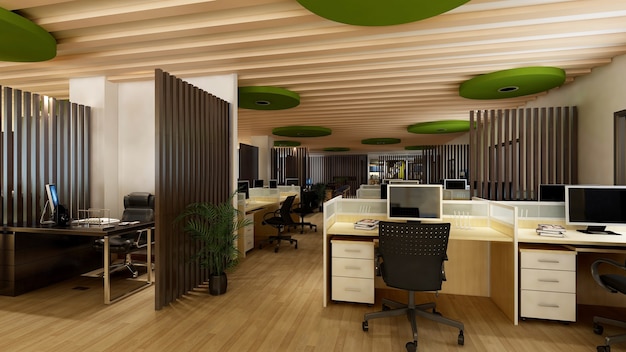 Sfondo ufficio rendering 3d