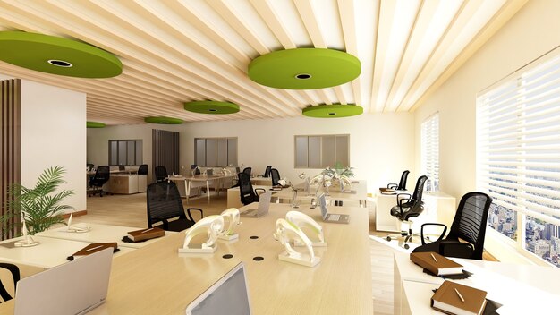 3d rendering office background