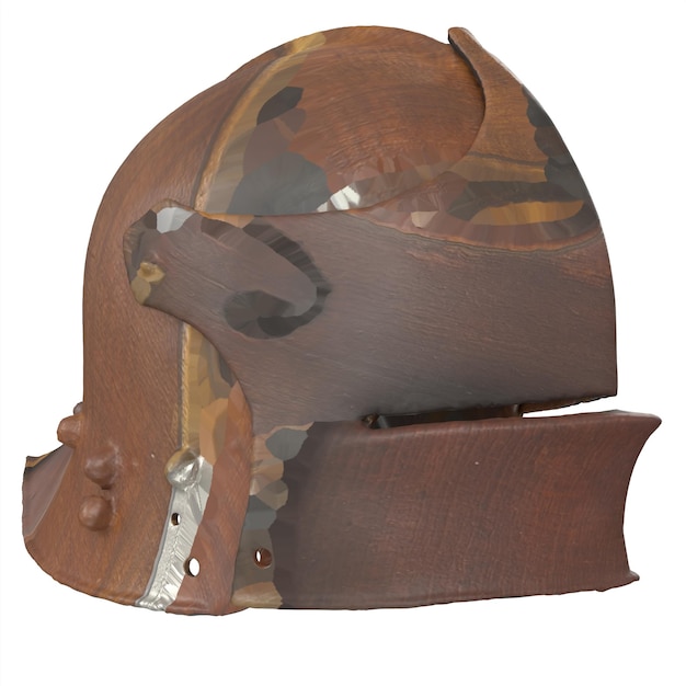 3D Rendering Of Old Helmet