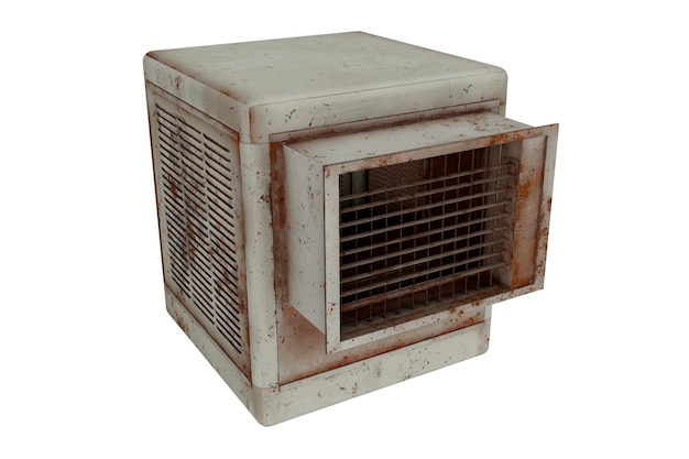 3d rendering old old air conditioner