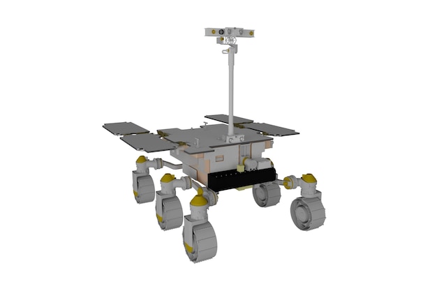 3D-rendering onbemand robotvoertuig.