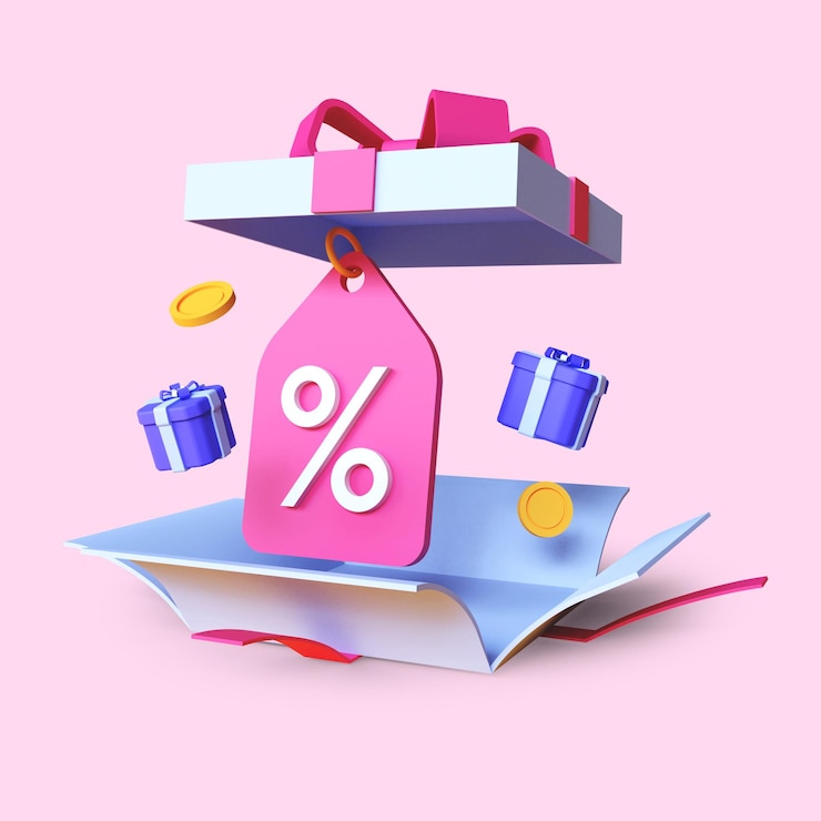 Photo 3d rendering of open gift box surprise earn point concept loyalty program and get rewards