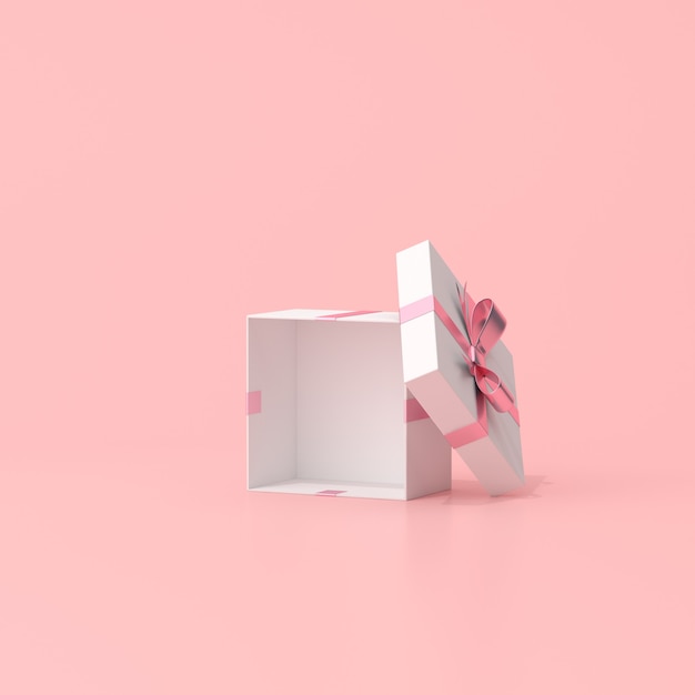 照片的3 d渲染打开礼物盒子。