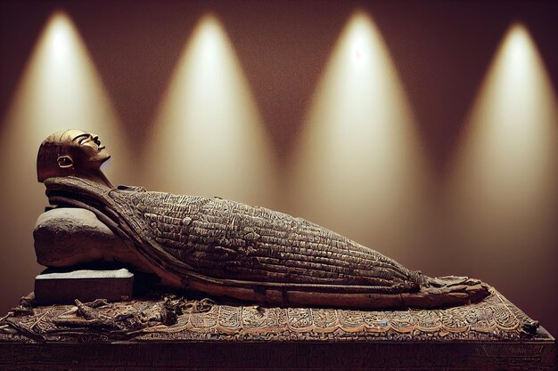 3D-rendering oude Egyptische mummie.