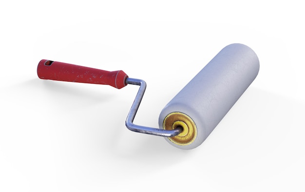 Photo 3d rendering of paint roller