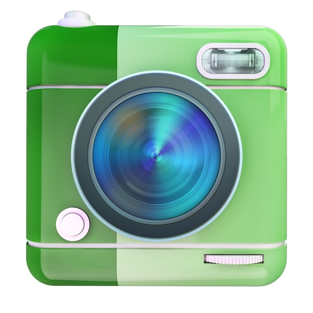 3D rendering of a photo camera icon