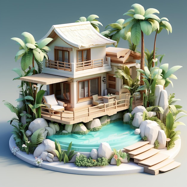 3d rendering of phuket